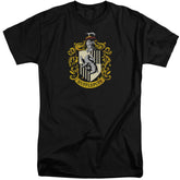 Harry Potter Hufflepuff Crest Men's 18/1 Tall Cotton Short-Sleeve T-Shirt
